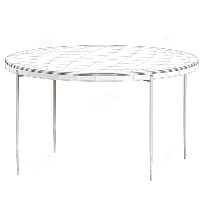 Elegant Atala Dining Table 3D model image 2