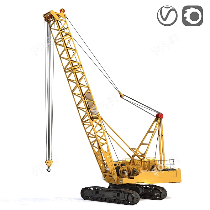 Durable DEK-361 Crawler Crane 3D model image 1