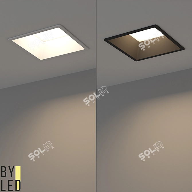 Byled Crater SQ LED Recessed Light 3D model image 2