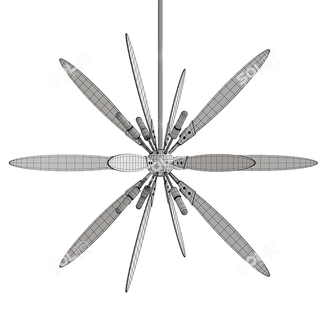 Dragonfly Pendant Light: Exquisite Illumination 3D model image 2