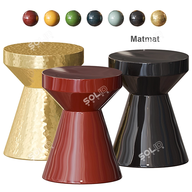 Matmat Ceramic Sofa Table - Stylish and Versatile 3D model image 2