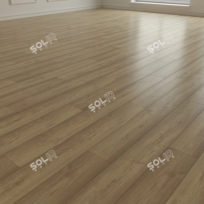 Premium Oak Laminate Flooring 3D model image 2