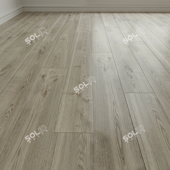 3D Wood Oak Laminate Flooring 3D model image 1