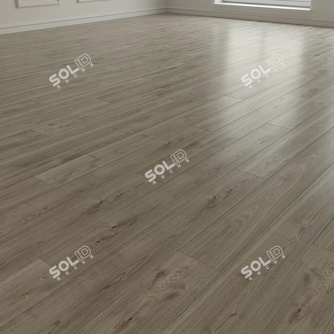 3D Wood Oak Laminate Flooring 3D model image 2