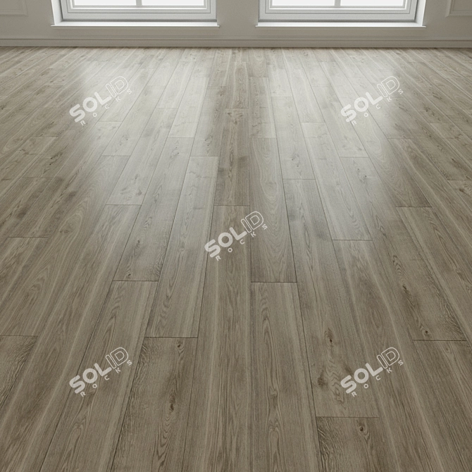 3D Wood Oak Laminate Flooring 3D model image 3