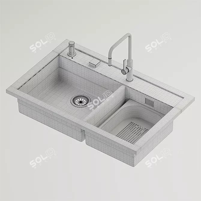 Sleek Elegance: Olif Alveus Sink 3D model image 2