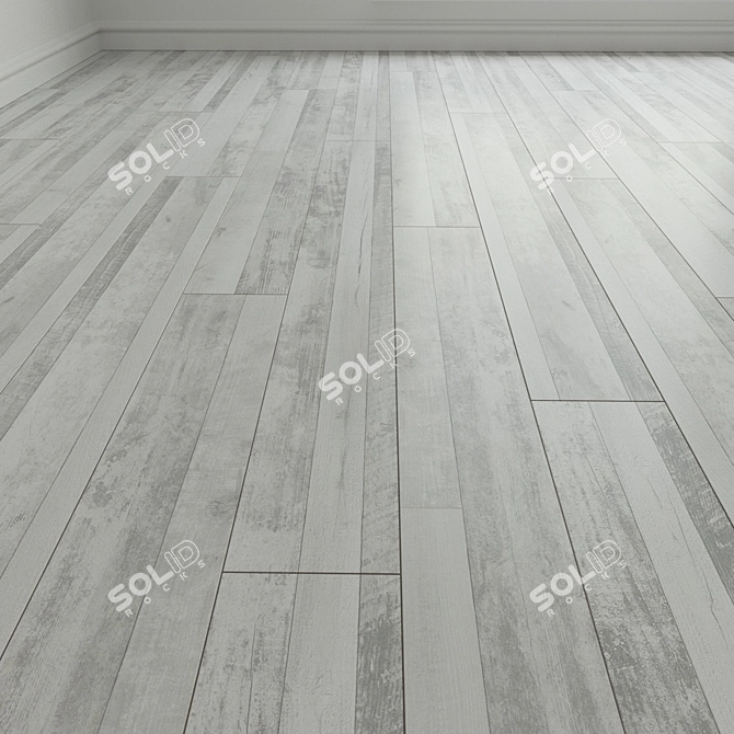 Title: Multistrip Pine Laminate Flooring 3D model image 1