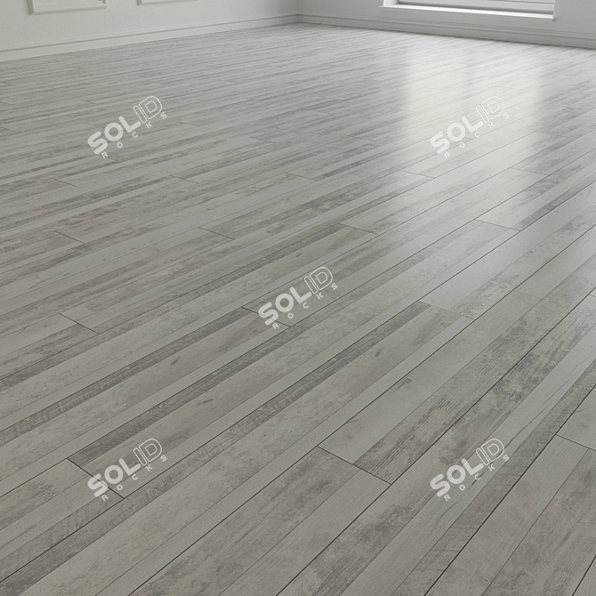 Title: Multistrip Pine Laminate Flooring 3D model image 2