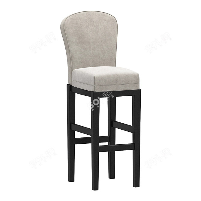 HATTIE Swivel Bar Stool: Sleek & Comfortable 3D model image 1