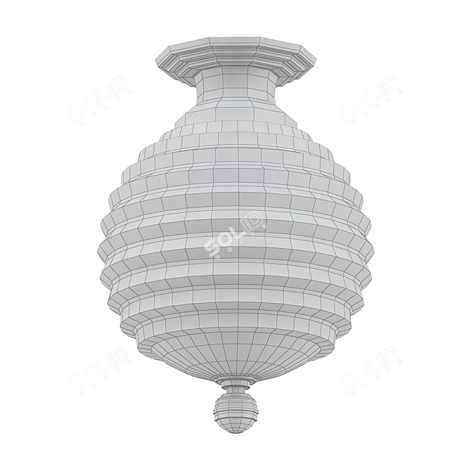 Coolidge 3-Light Flush Mount 3D model image 2