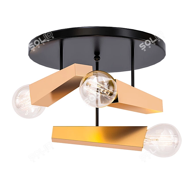 Olympia Flush Mount Light: Elegant and Modern 3D model image 1