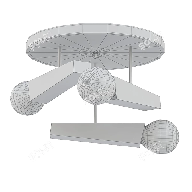 Olympia Flush Mount Light: Elegant and Modern 3D model image 2