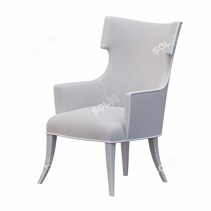 Hellenist-inspired Neptune Armchair 3D model image 4