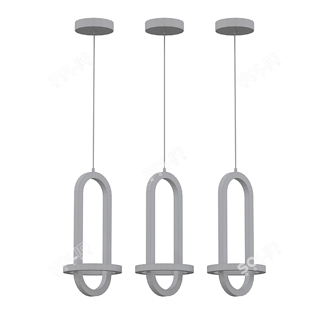 Minimalist Long-Line Pendant 3D model image 2