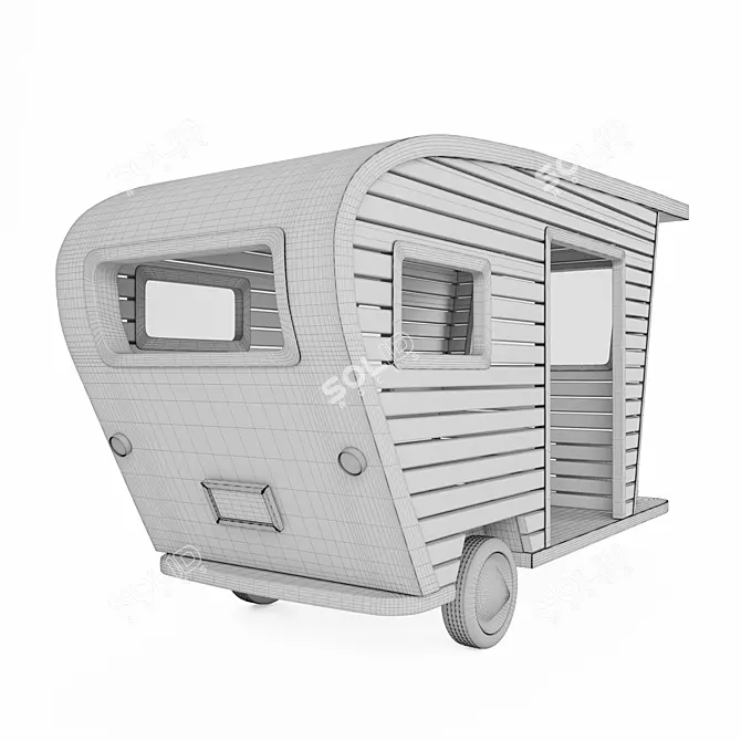 Title: Vintage-inspired Pet Trailers: Customizable & Stylish 3D model image 16