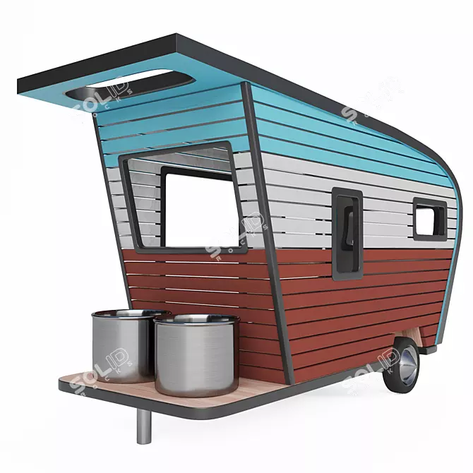 Title: Vintage-inspired Pet Trailers: Customizable & Stylish 3D model image 17