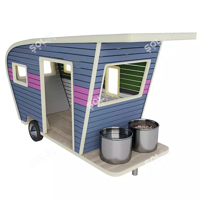 Title: Vintage-inspired Pet Trailers: Customizable & Stylish 3D model image 20