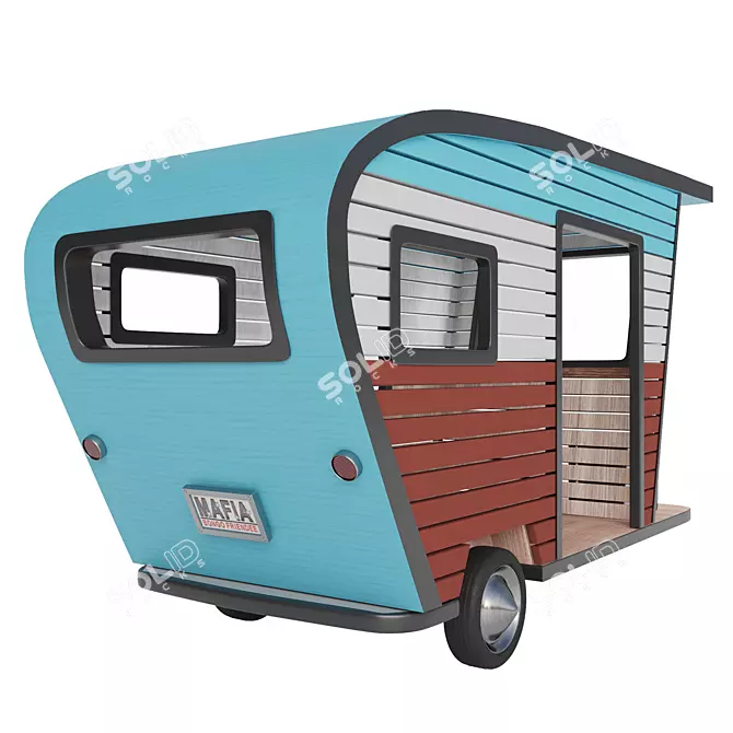 Title: Vintage-inspired Pet Trailers: Customizable & Stylish 3D model image 21