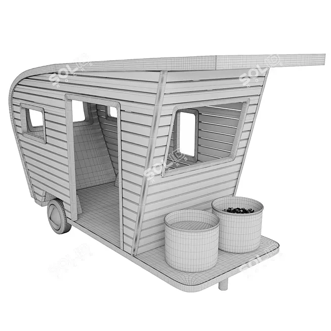 Title: Vintage-inspired Pet Trailers: Customizable & Stylish 3D model image 23