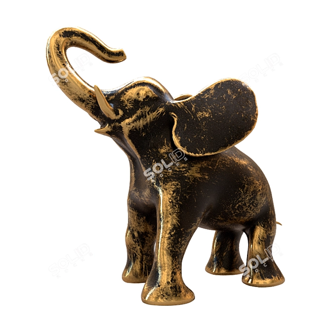 Majestic Elephant Sculpture 3D model image 1