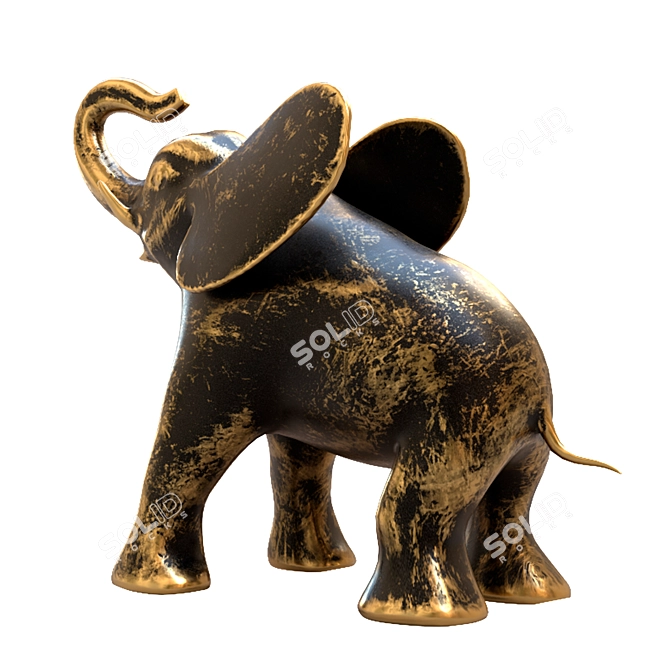 Majestic Elephant Sculpture 3D model image 3