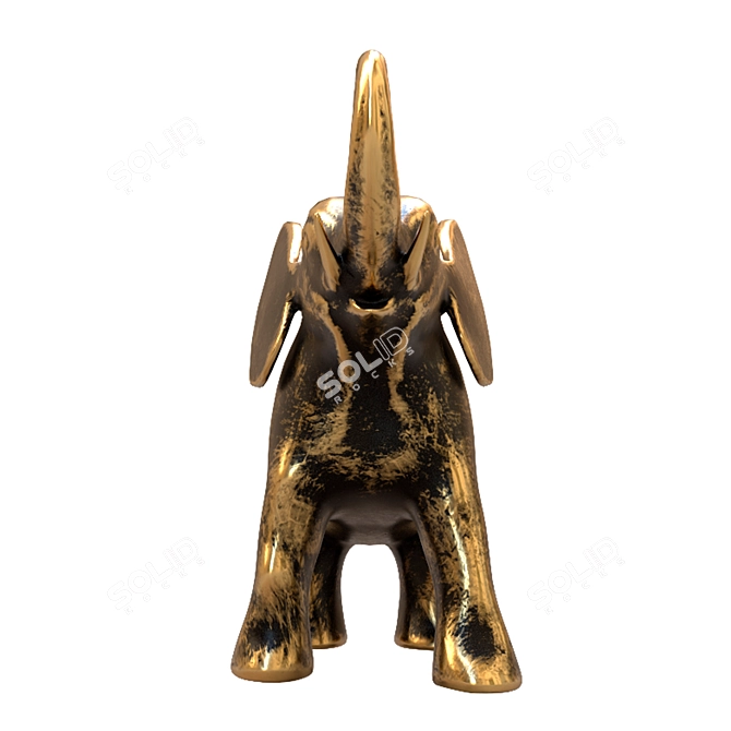 Majestic Elephant Sculpture 3D model image 4