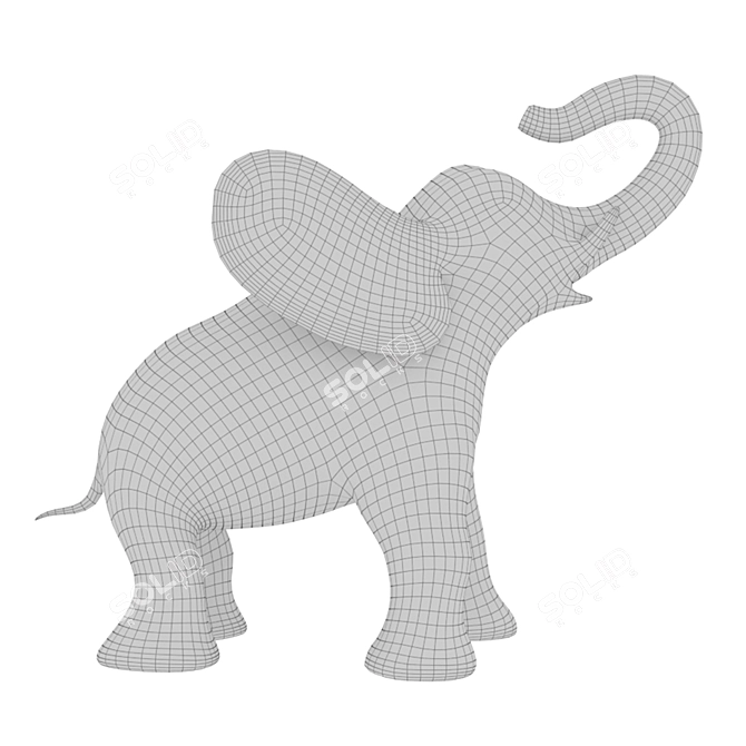 Majestic Elephant Sculpture 3D model image 6