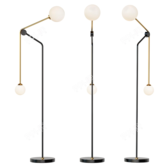 Harmony LED Floor Lamp 3D model image 1