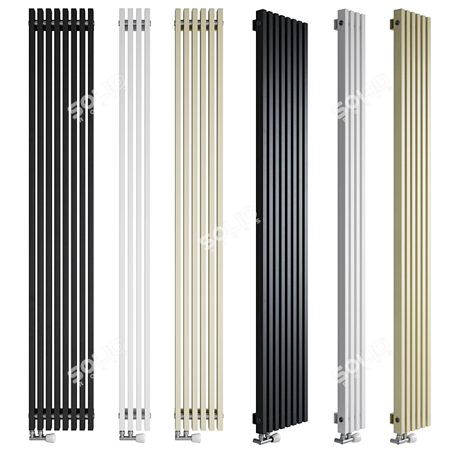  Sleek Tubular Radiators GUARDO RETTA 3D model image 1