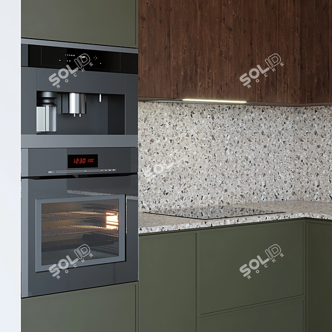 Modern Kitchen with Miele Appliances 3D model image 3