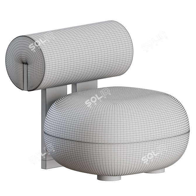 Norwegian Design: Hippo Lounge Chair 3D model image 5