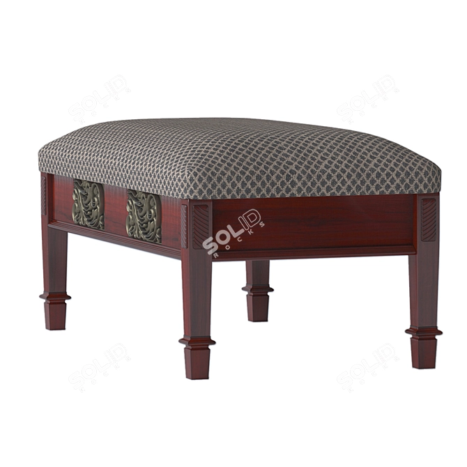 Elegant Sarantino Upholstered Bench 3D model image 4