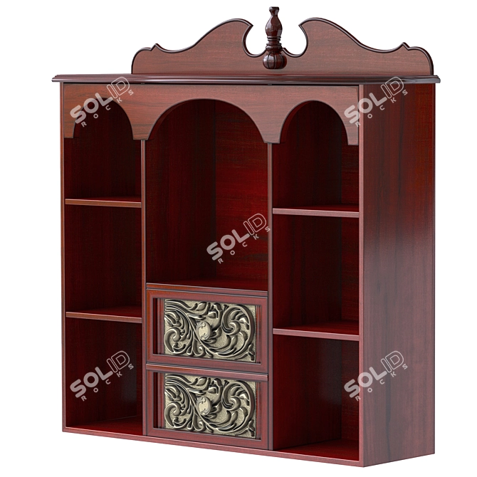 Elegant Sarantino Wall Cabinet 3D model image 2