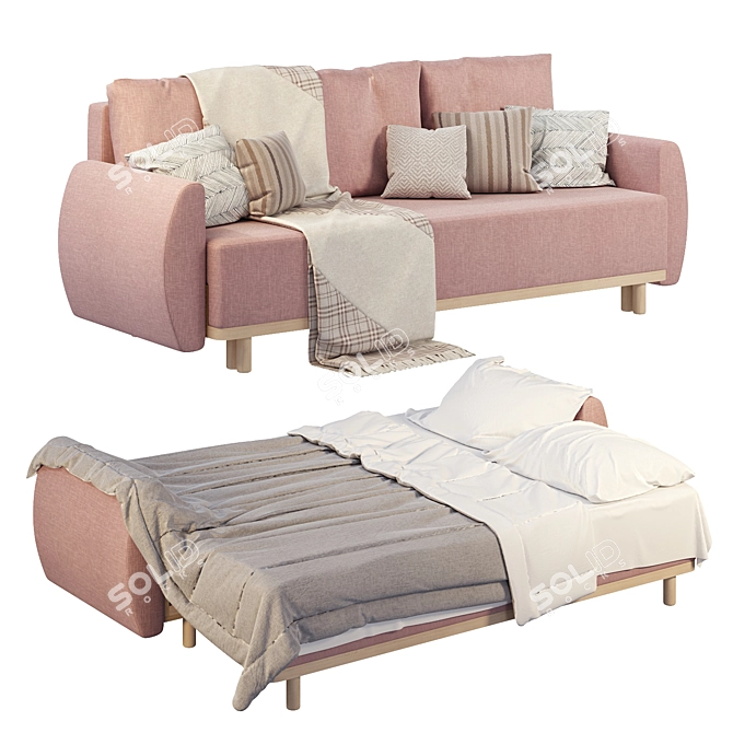 Sleek Grunnarp Sofa: Modern & Versatile 3D model image 1