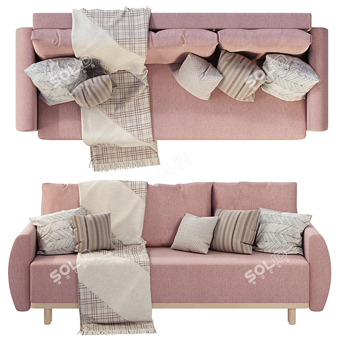 Sleek Grunnarp Sofa: Modern & Versatile 3D model image 2