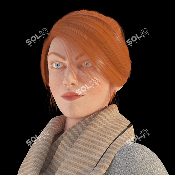 Urban Commuter: Female Citizen Aa S001 3D model image 5