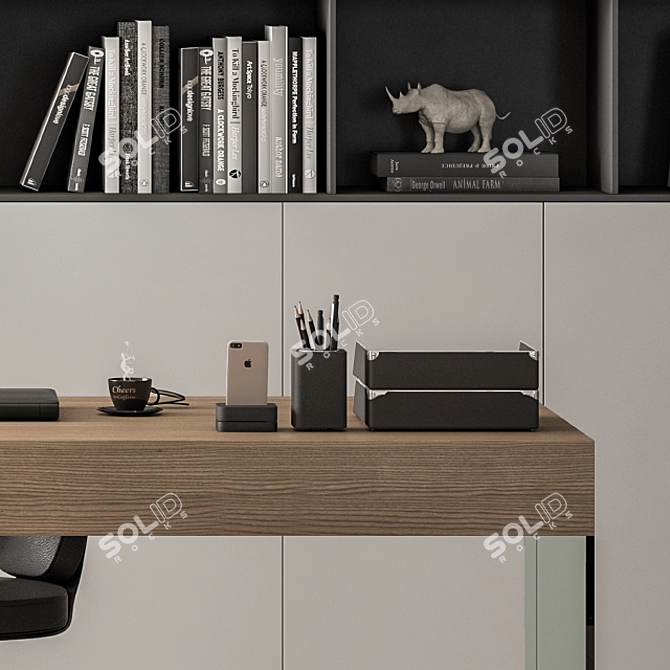 Executive Boss Desk - Manager's Set 3D model image 5