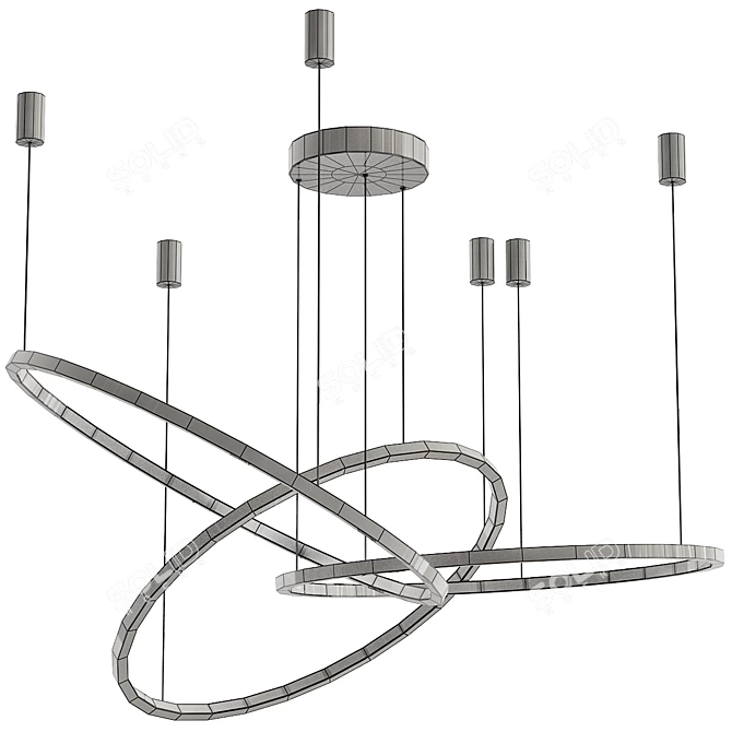 Elegant Lexington Chandelier 3D model image 2