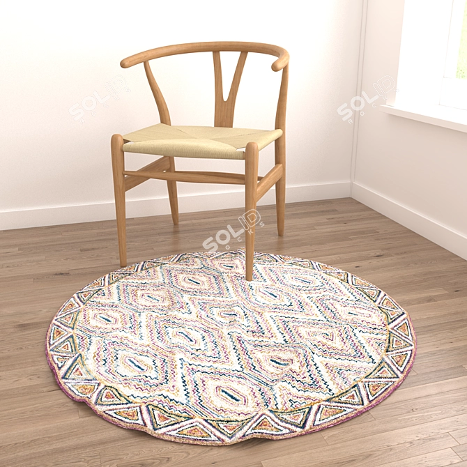 Versatile Rug Set - 8 Pieces 3D model image 3