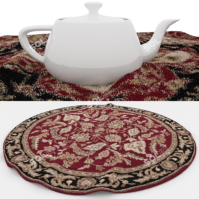 Versatile Round Rugs Set 3D model image 3