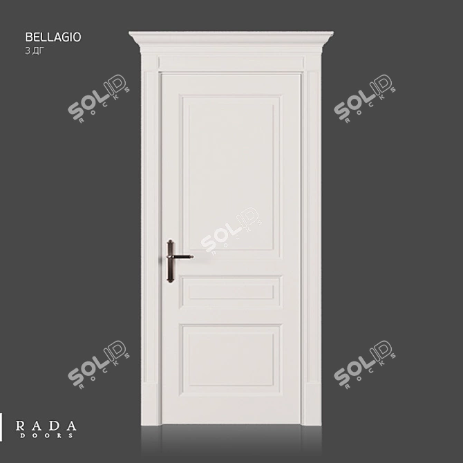 Bellagio 3 DG: Timeless Elegance with Rada Doors 3D model image 1