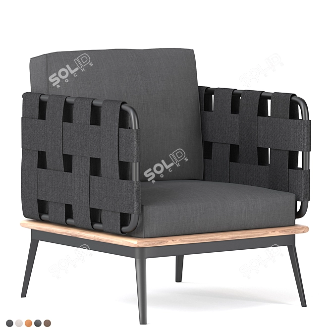 Cosmic Outdoor Lounge Chair 3D model image 1