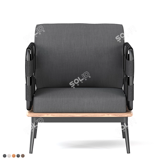 Cosmic Outdoor Lounge Chair 3D model image 2