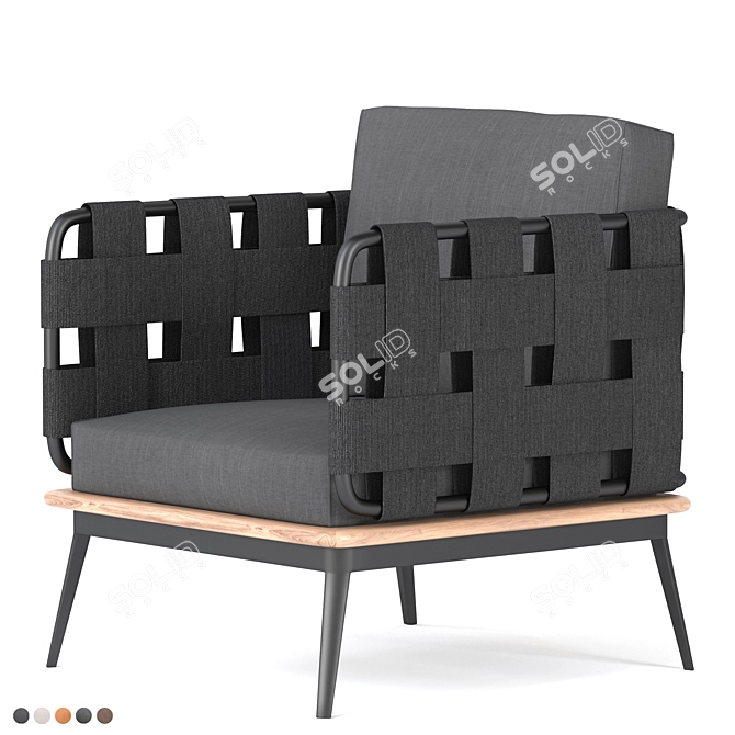 Cosmic Outdoor Lounge Chair 3D model image 3