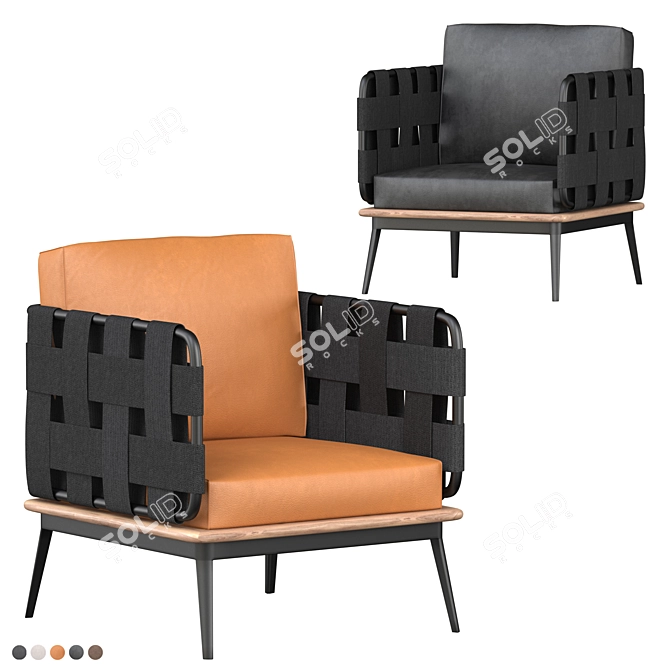 Cosmic Outdoor Lounge Chair 3D model image 5