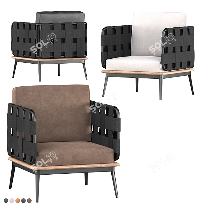 Cosmic Outdoor Lounge Chair 3D model image 6