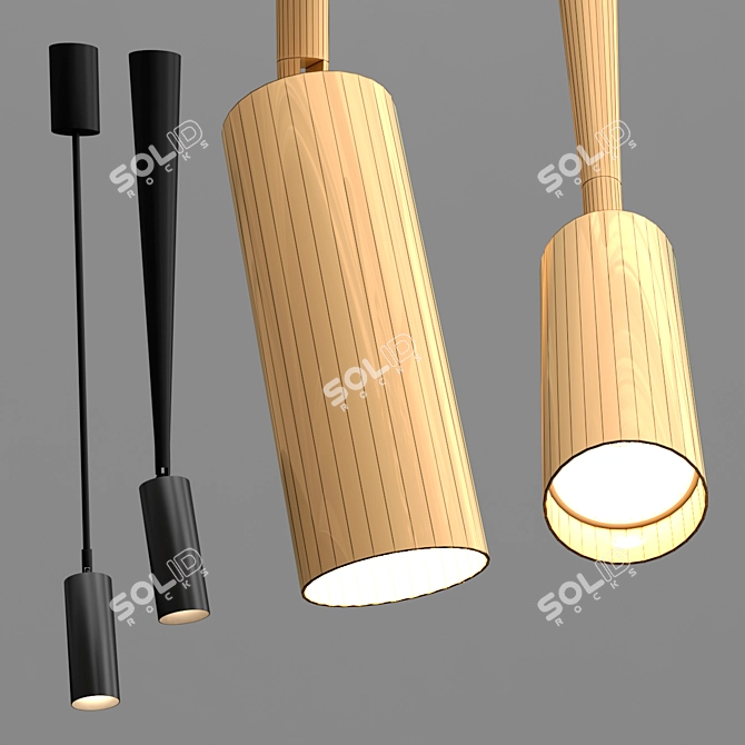 Swivel Spotlight with Cylindrical Shade 3D model image 3