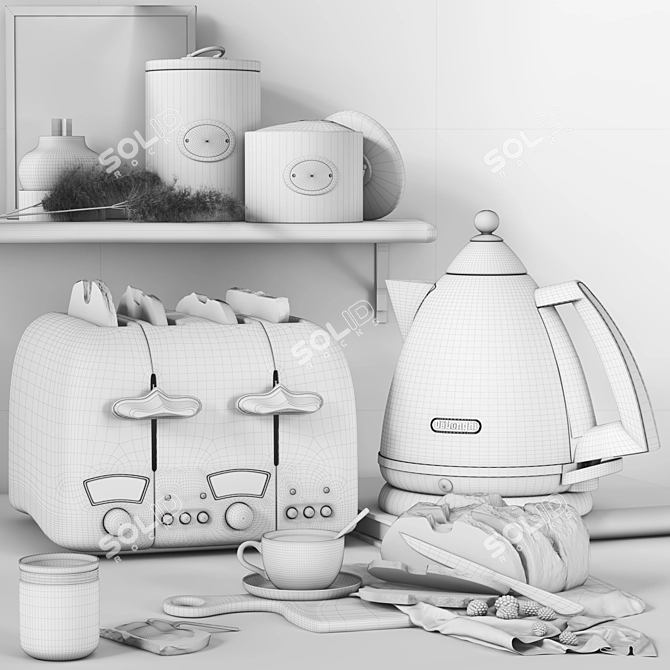 Delonghi Kitchen Set: Modern & Functional Appliances 3D model image 6