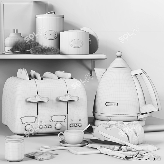 Delonghi Kitchen Set: Modern & Functional Appliances 3D model image 10