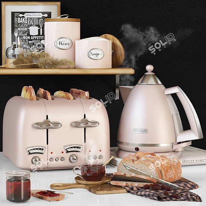 Delonghi Kitchen Set: Modern & Functional Appliances 3D model image 12